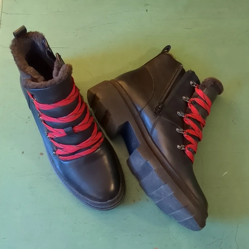 Naturalizer Julian Waterproof Boot Black Leather Upper - Picture 12 of 12